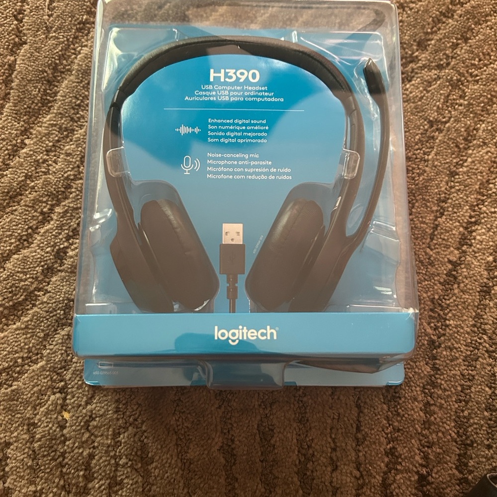 Logitech H390 USB Headset - Black